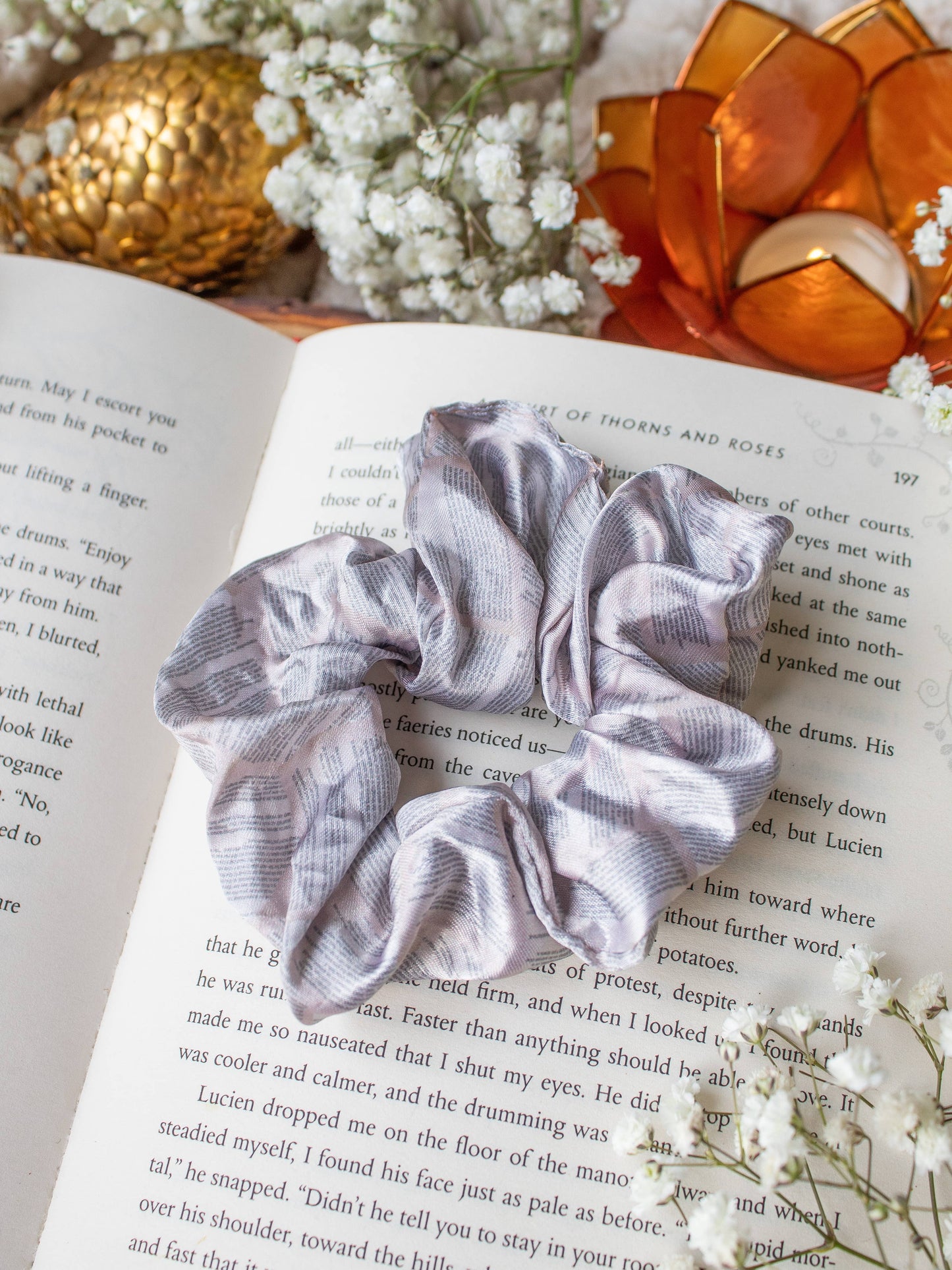 Book Pages Scrunchie