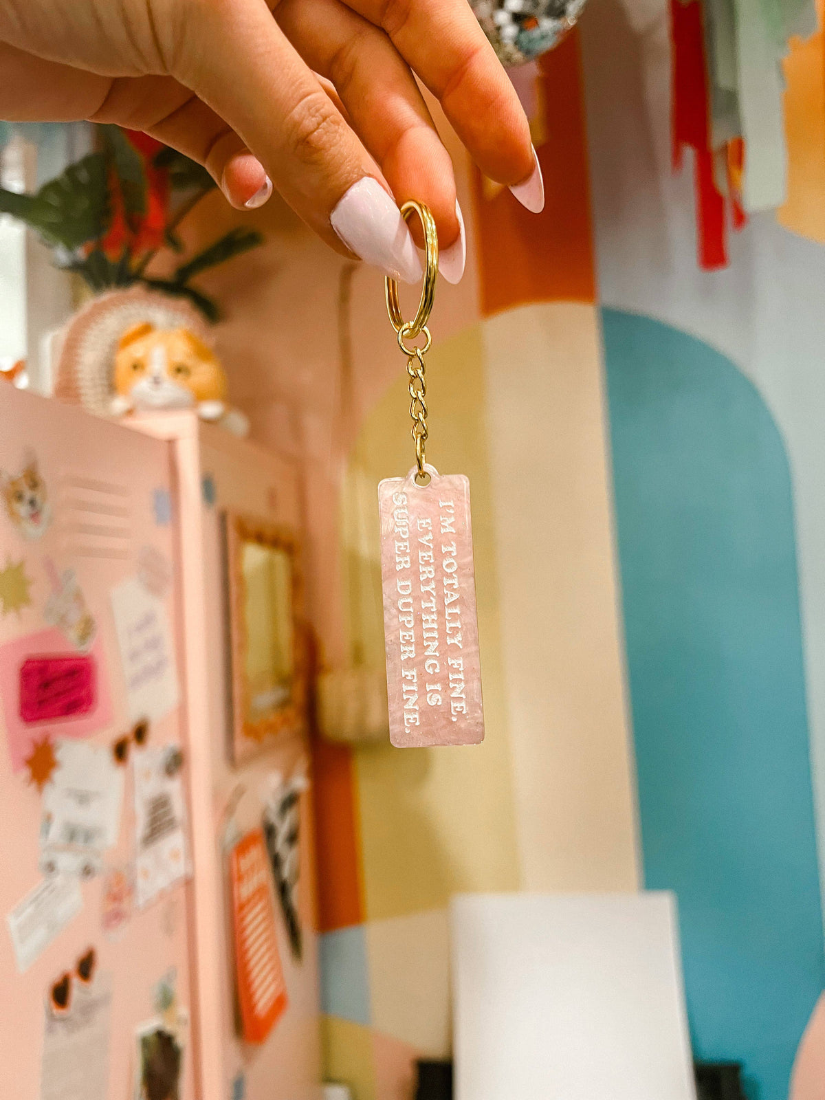 I'm Totally Fine Keychain