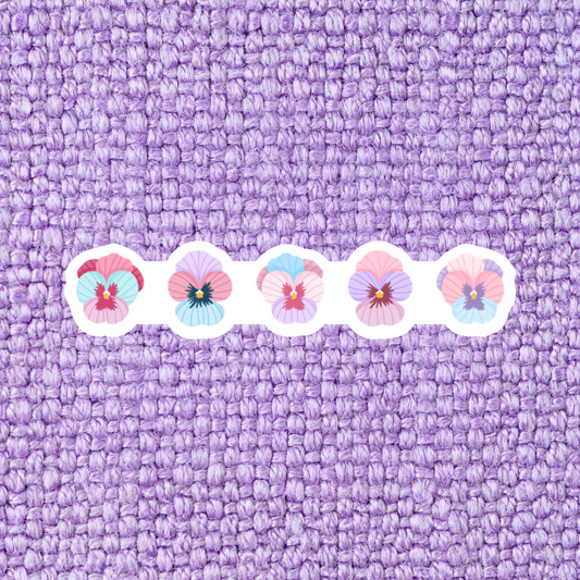 Pansy Row Sticker