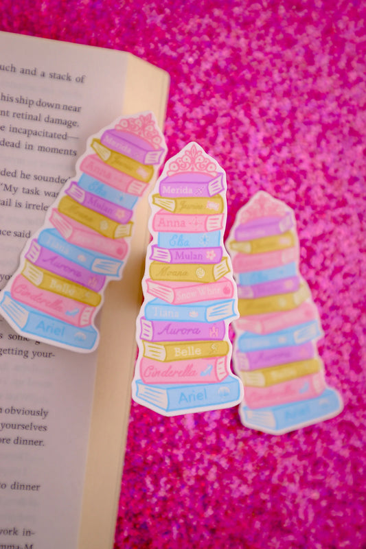Princess Bookstack Sticker