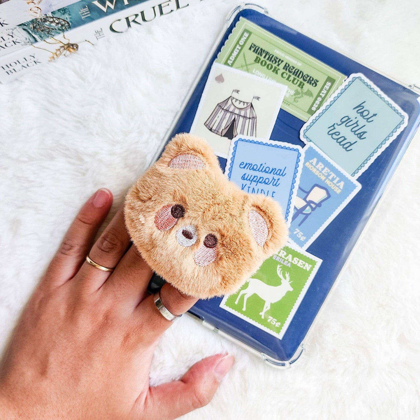 Cutie Bear Plush Adhesive Device Grip