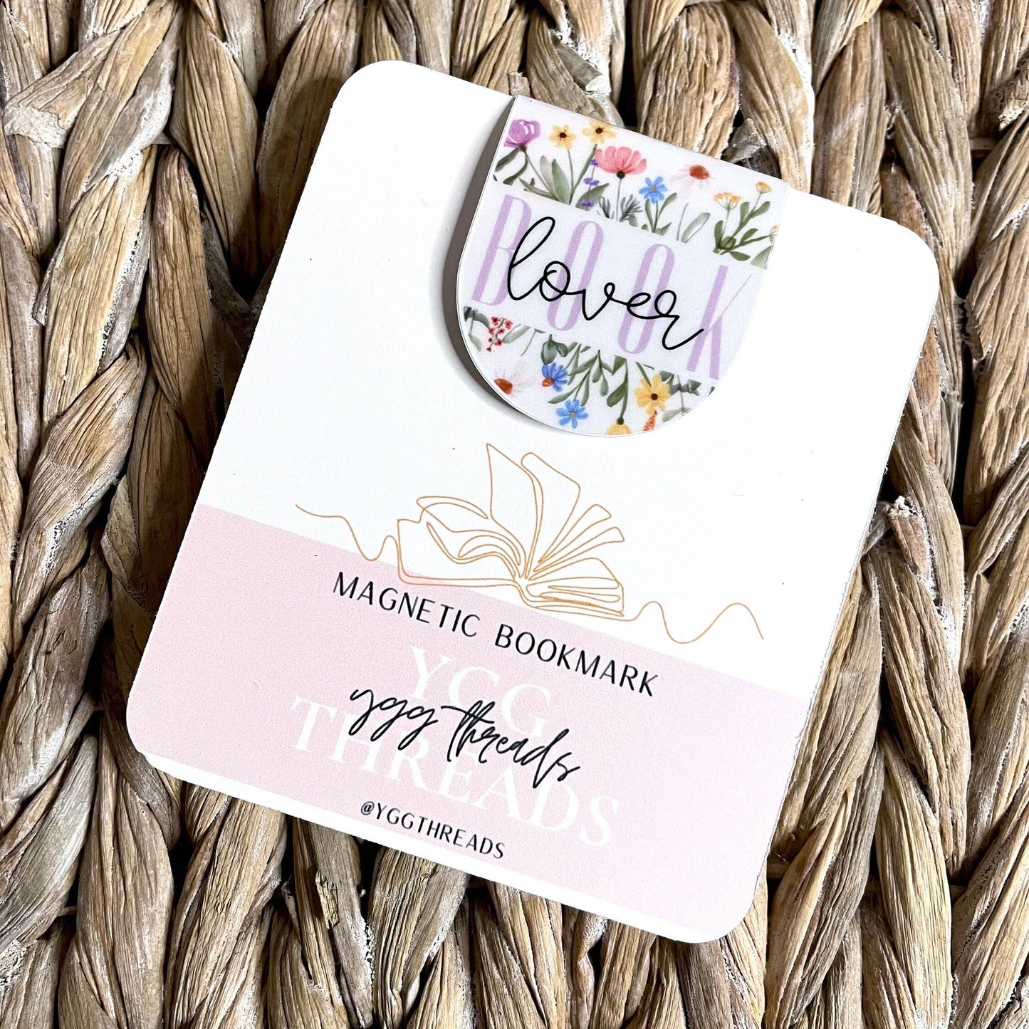 Floral Book Lover Magnetic Bookmark