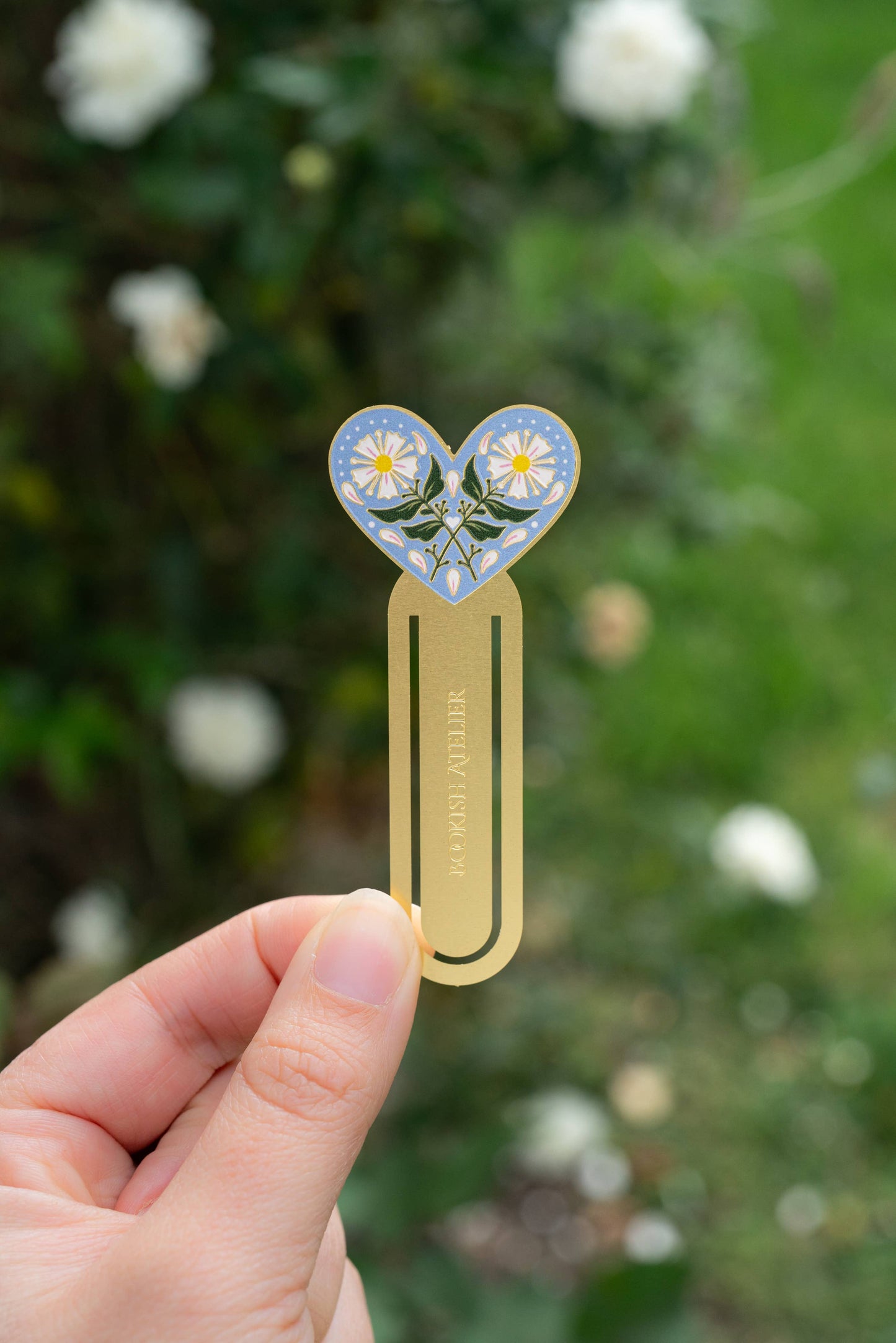 Daisy Heart Metal Bookmark Clip