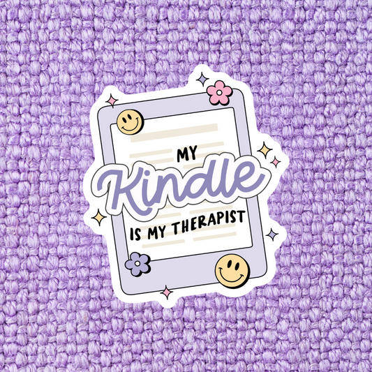 My Kindle is My Therapist Sticker