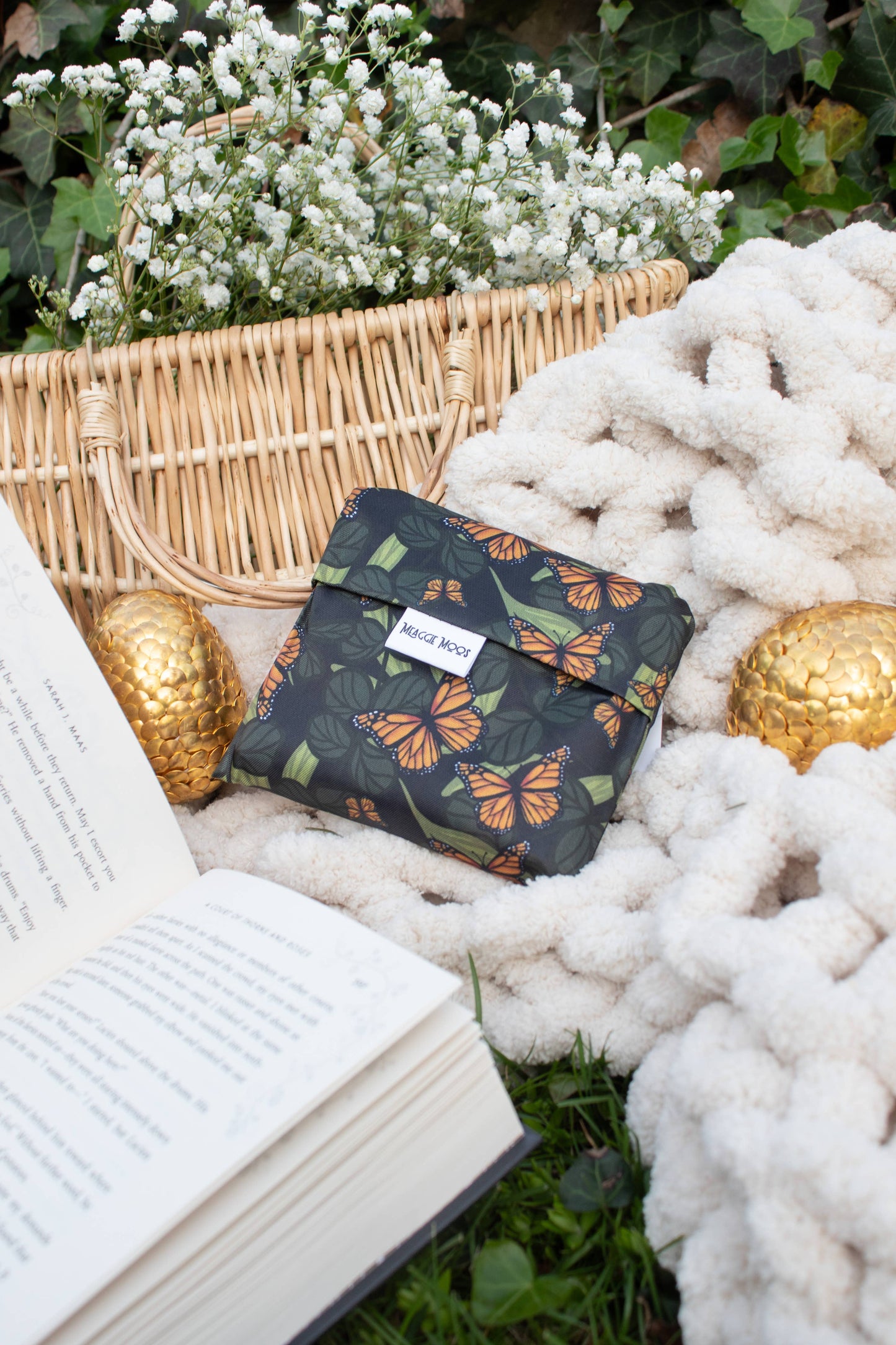 Butterfly Garden | Reusable Nature Foldable Grocery Bag