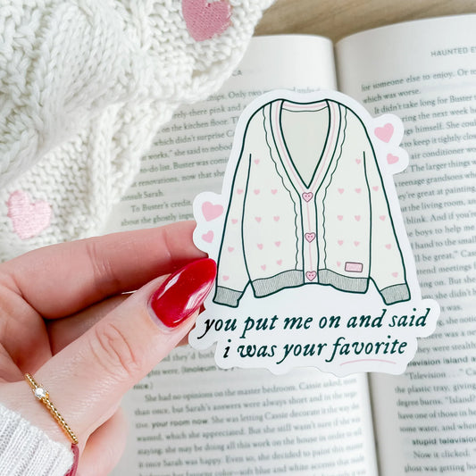 Favorite Cardigan Sticker