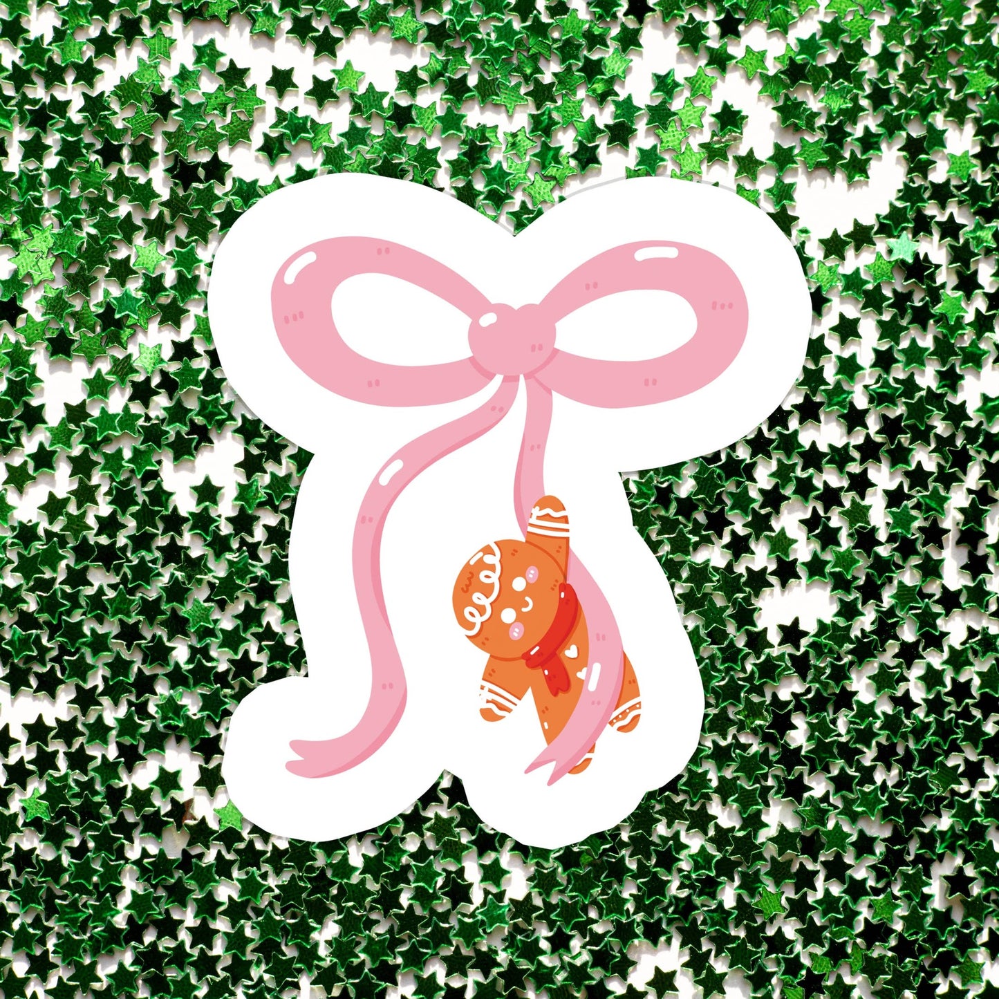 Gingerbread Bow Sticker