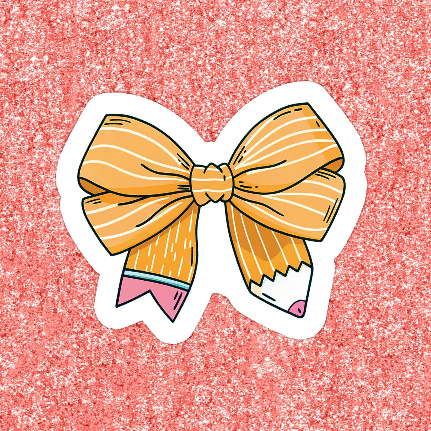 Pencil Bow Sticker