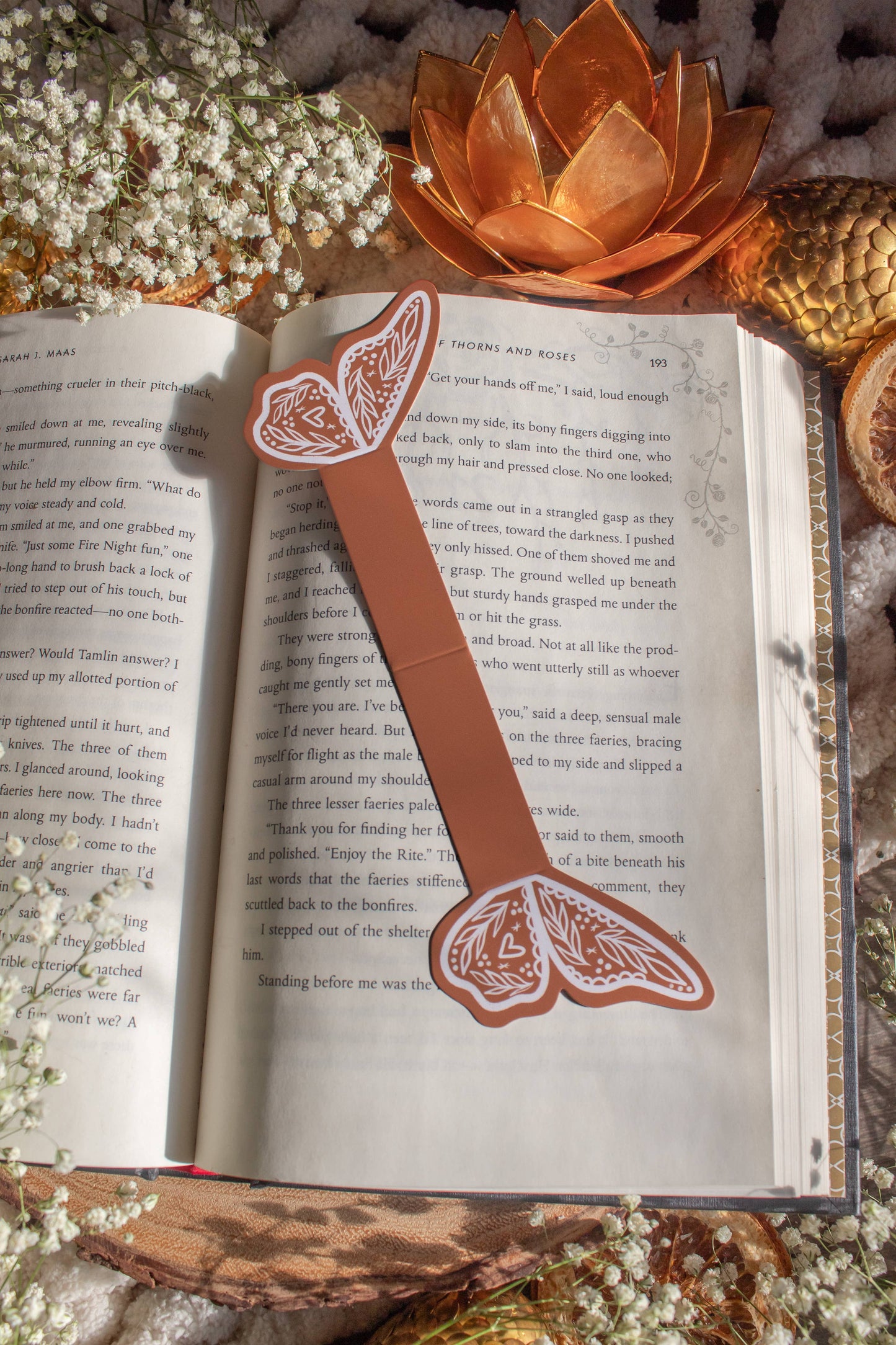 3D Gingerbread Butterfly Wings Bookmark
