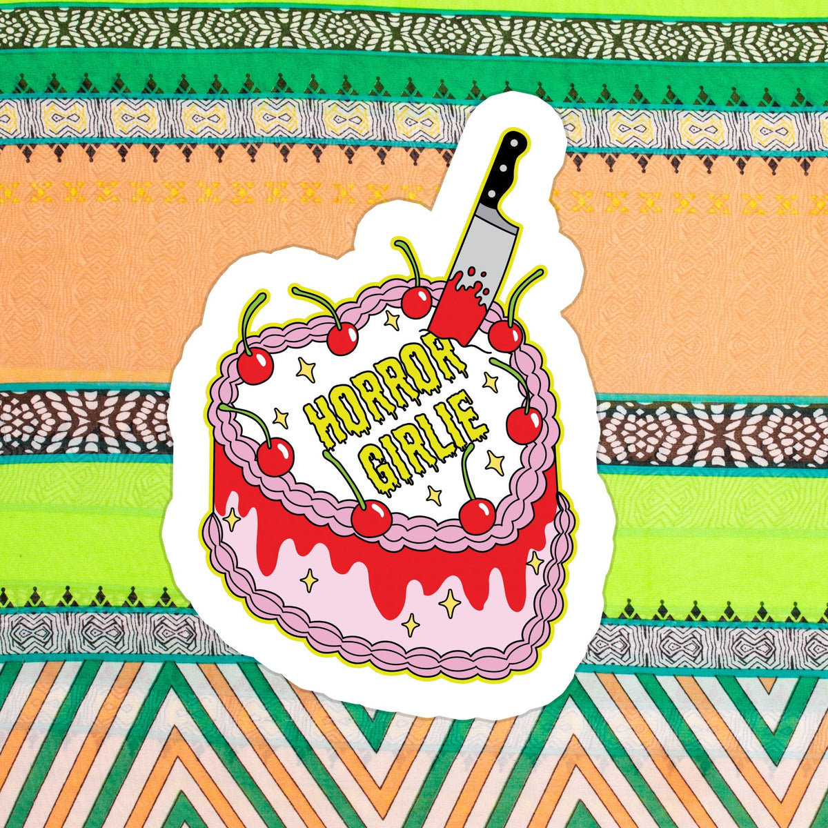 Horror Girlie Glitter Sticker