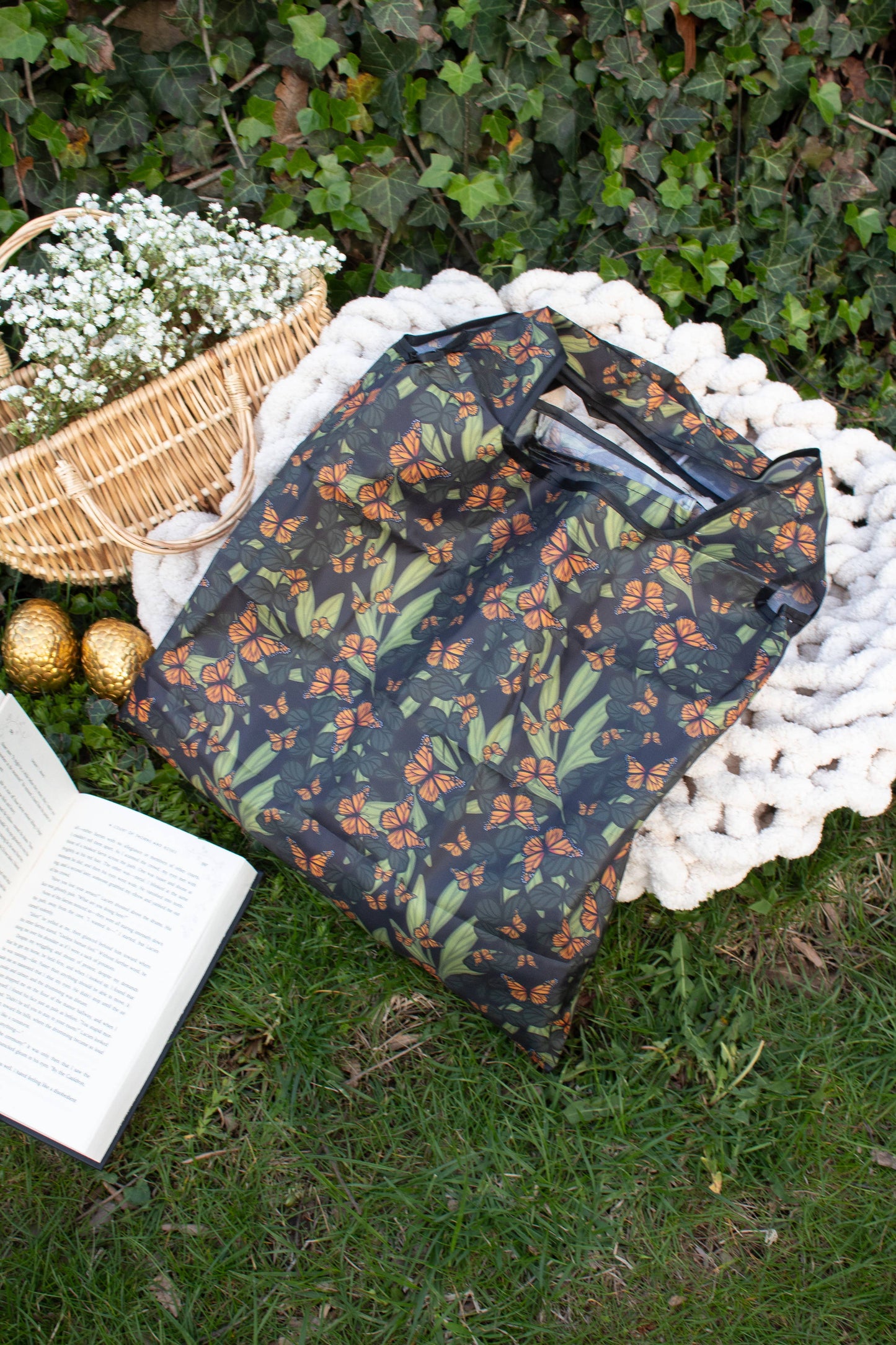 Butterfly Garden | Reusable Nature Foldable Grocery Bag
