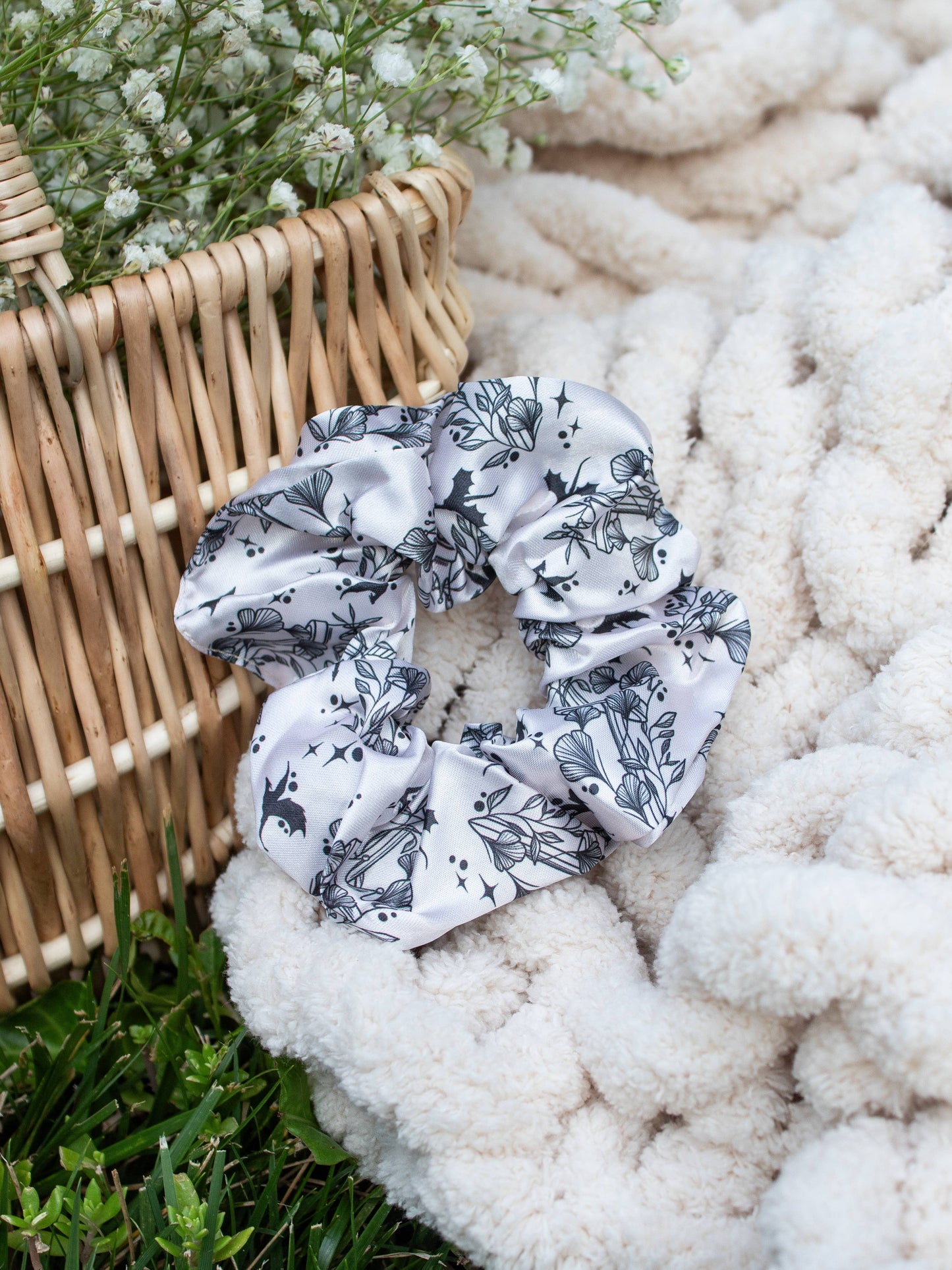 Ivory Swords Scrunchie
