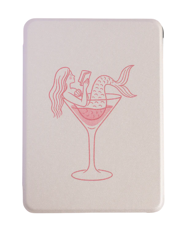 Martini Mermaid Kindle Case- Clear Back