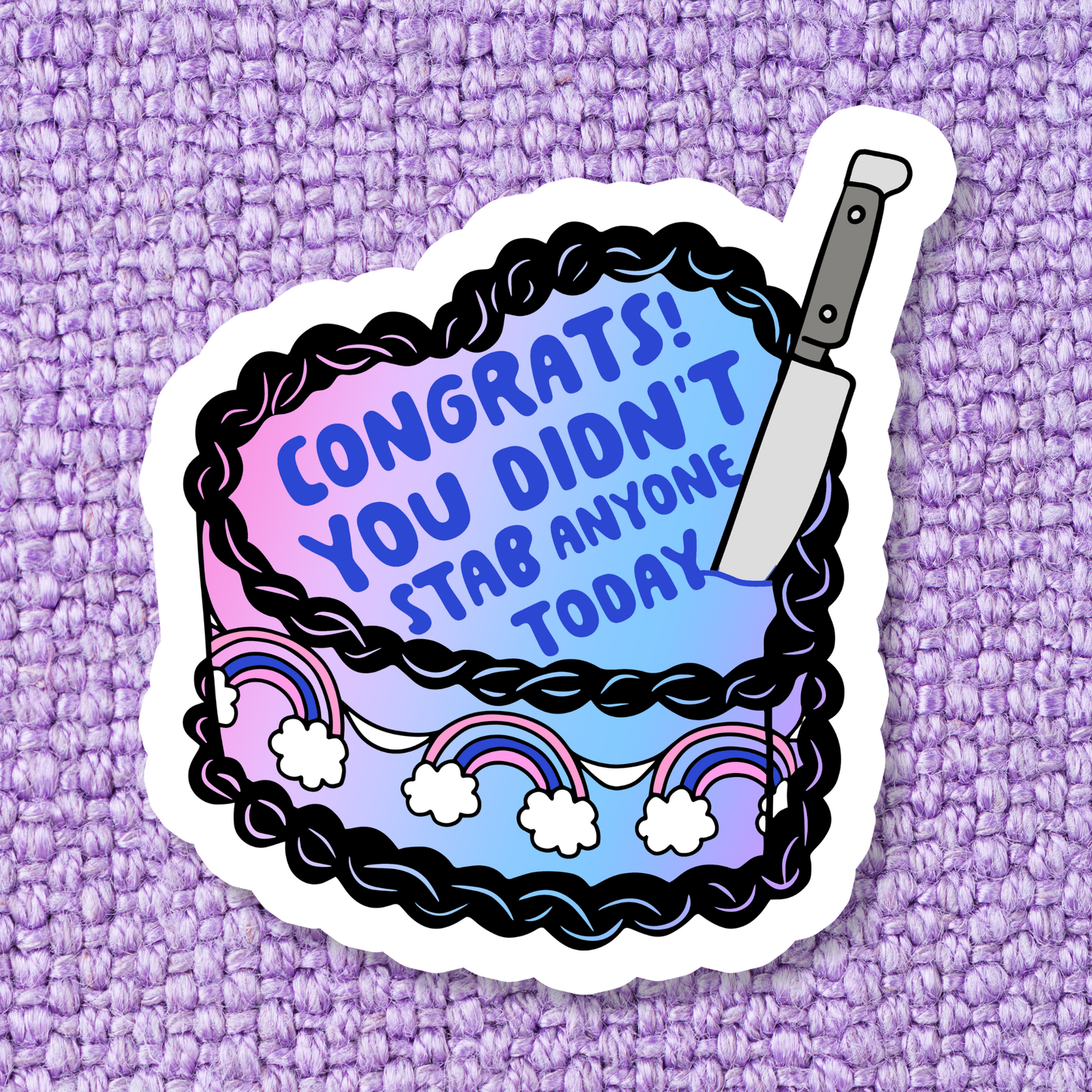 Congrats Cake Sticker