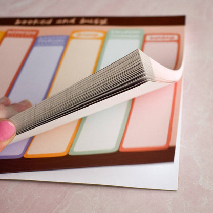 Booked and Busy Weekly Planner Notepad