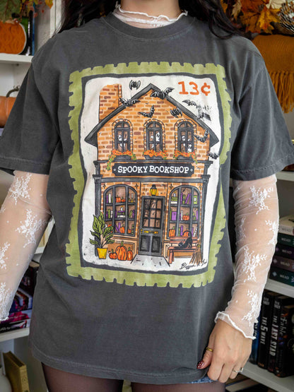 Spooky Bookshop Stamp Tee