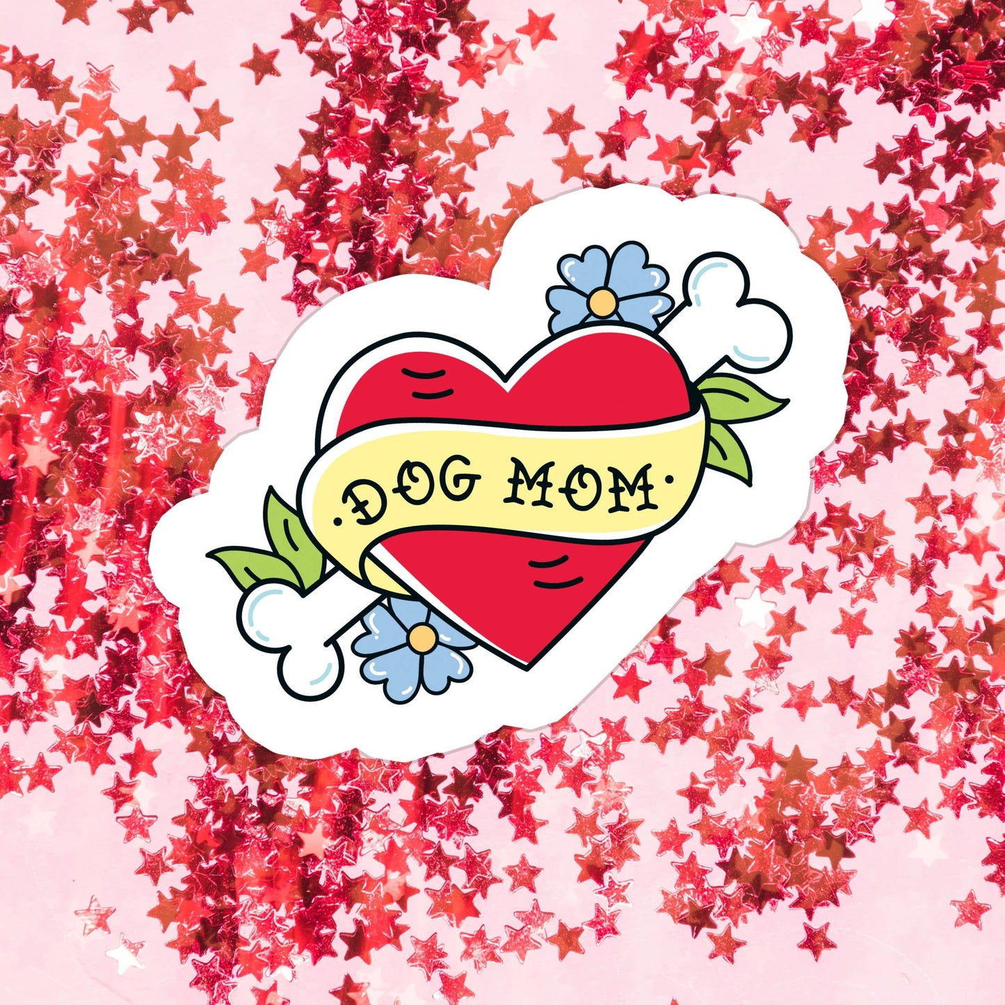 Traditional Dog Mom Sticker