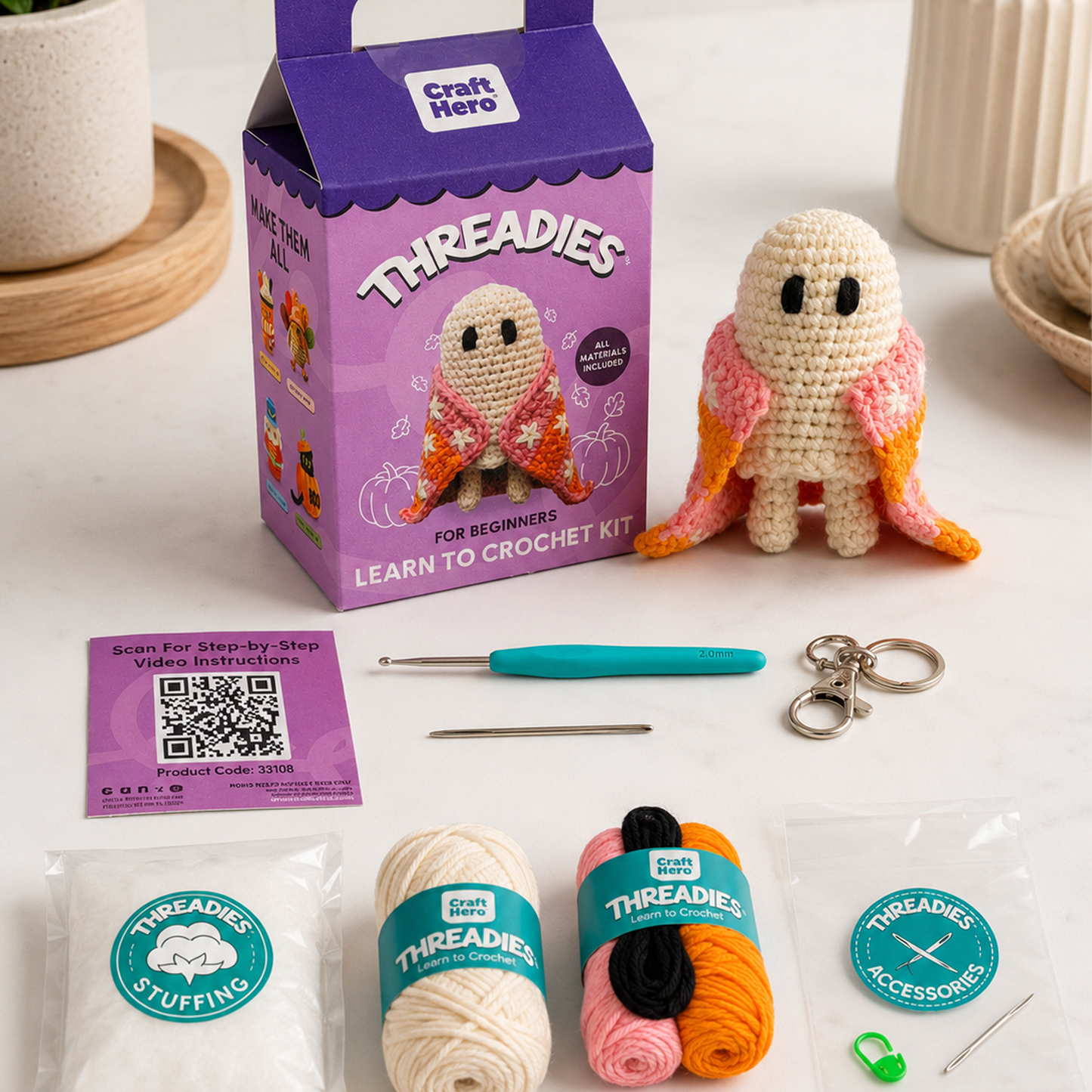 Halloween Crochet Kit for Beginners | Casper | DIY
