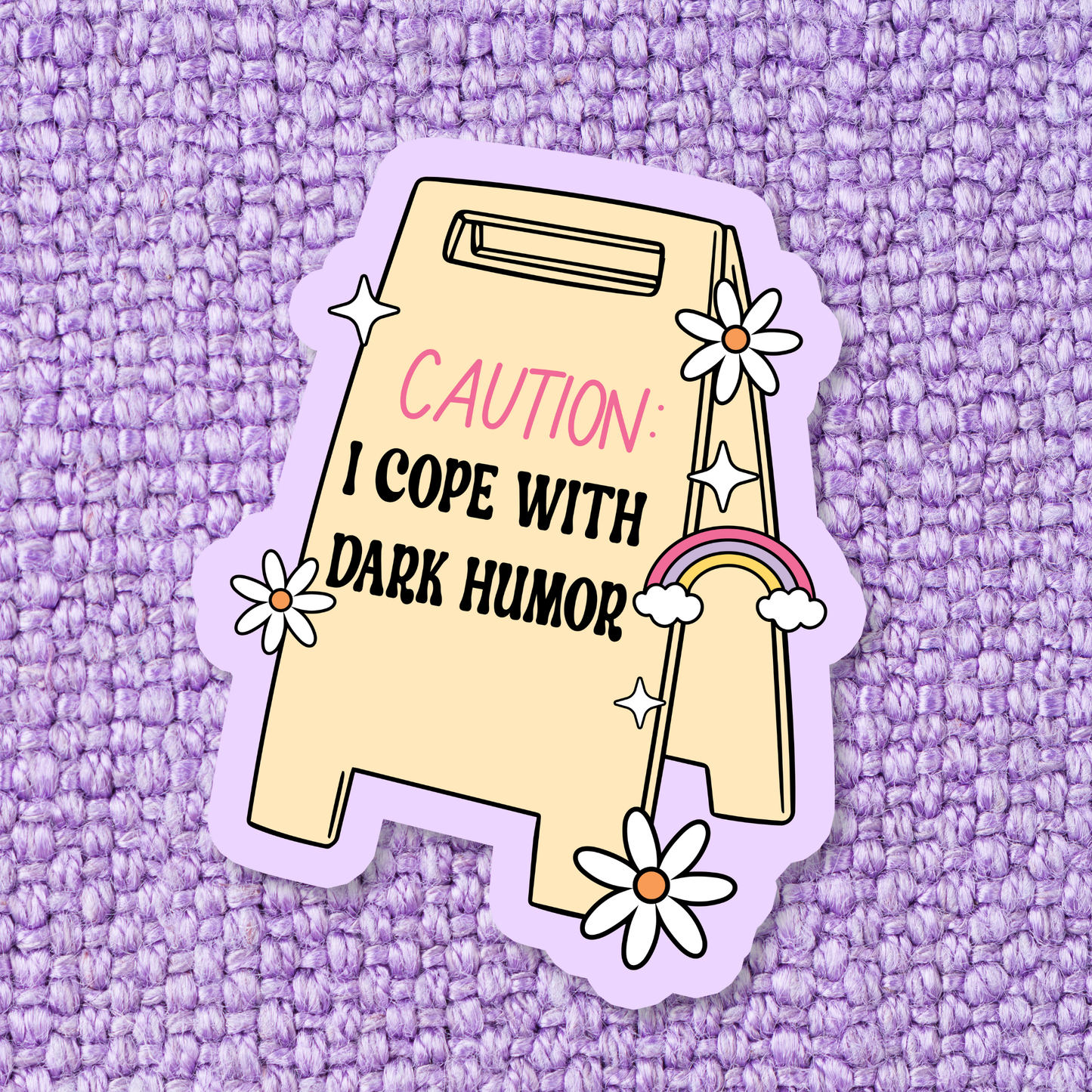 Cope with Dark Humor Sticker