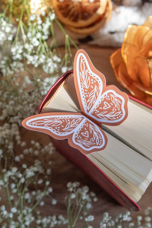 3D Gingerbread Butterfly Wings Bookmark