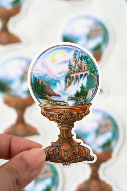 Fantasy Castle Globe Sticker