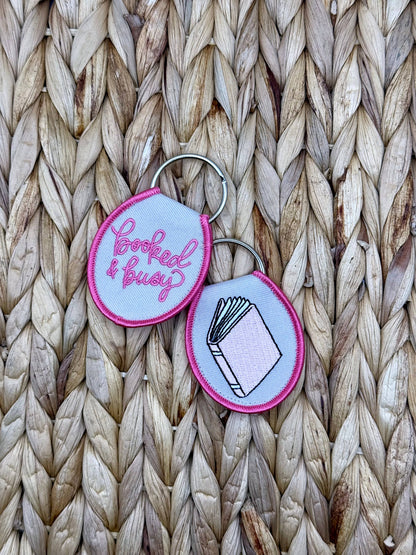 Booked and Busy Keychain
