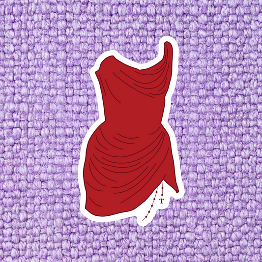 TS Iconic Red Dress & Chain Sticker