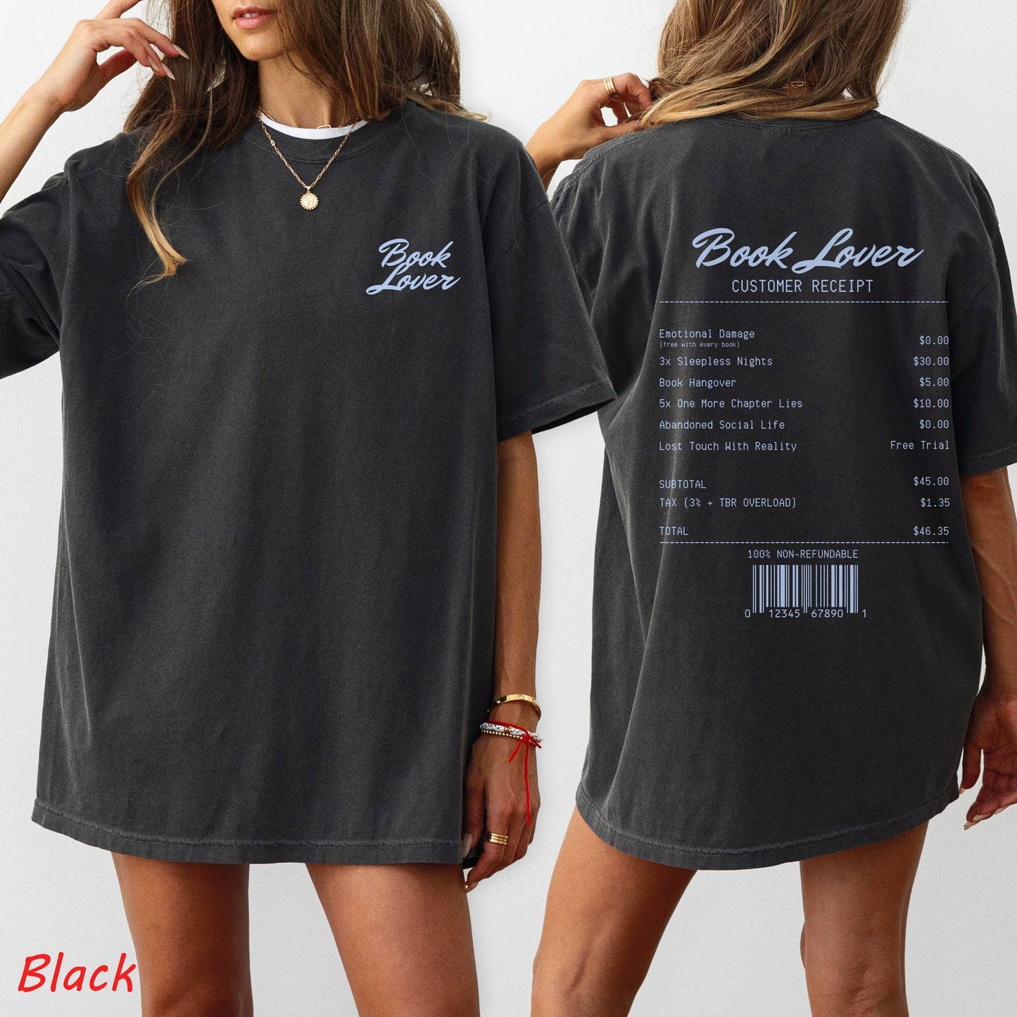 Book Lover Receipt T-Shirt