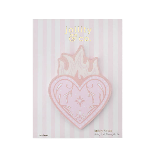 Flaming Heart Sticky Notes