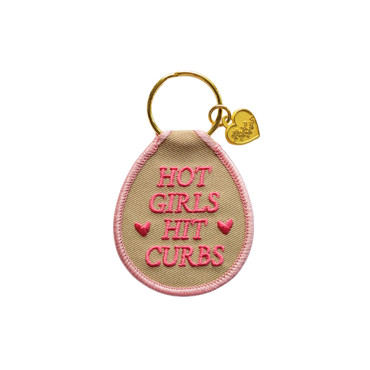 Hot Girls Hit Curbs Keychain