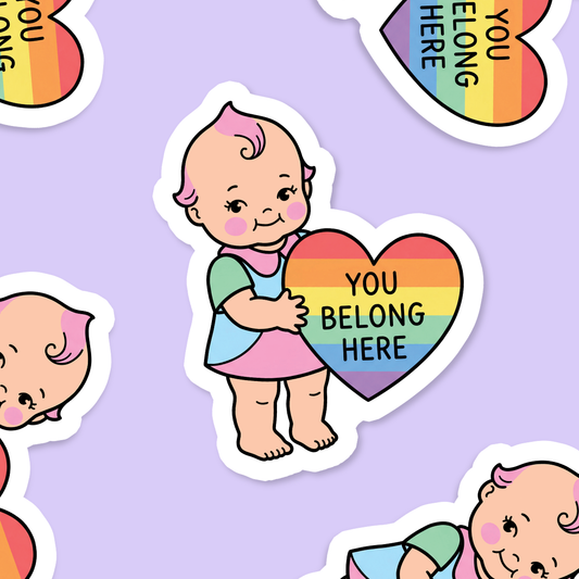 You Belong Here Glitter Sticker
