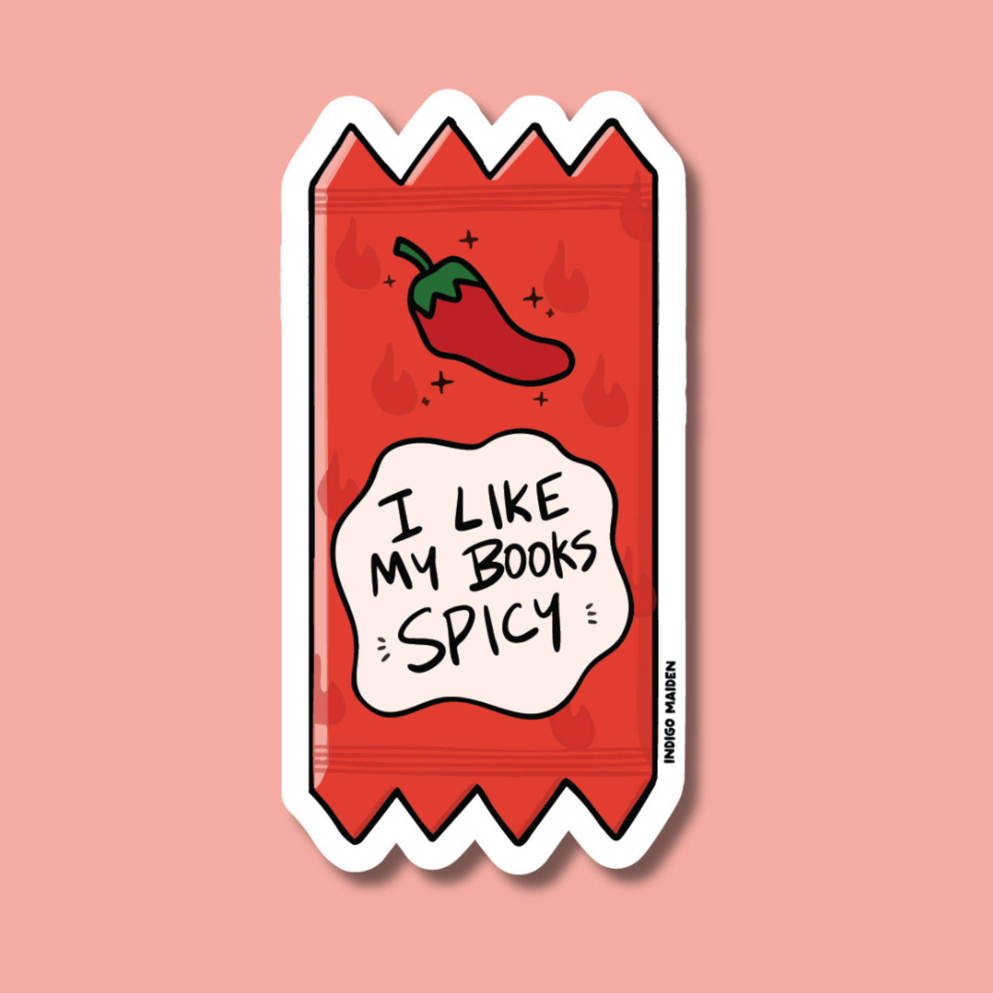 Spicy Book Hot Sauce Sticker