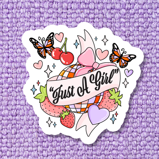 Just a Girl Sticker