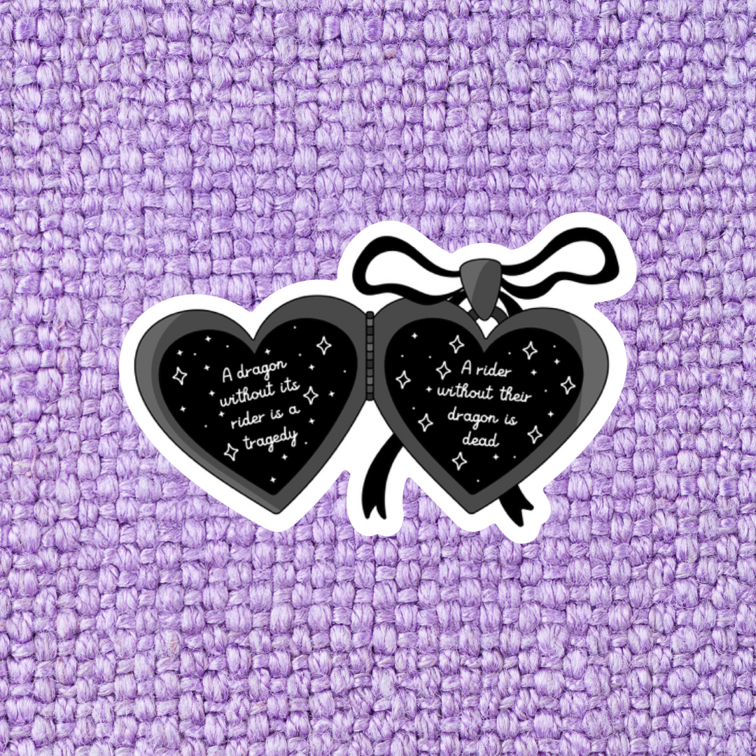 Dragon and It's Rider Locket Sticker