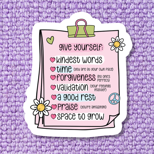 Give Yourself List Sticker