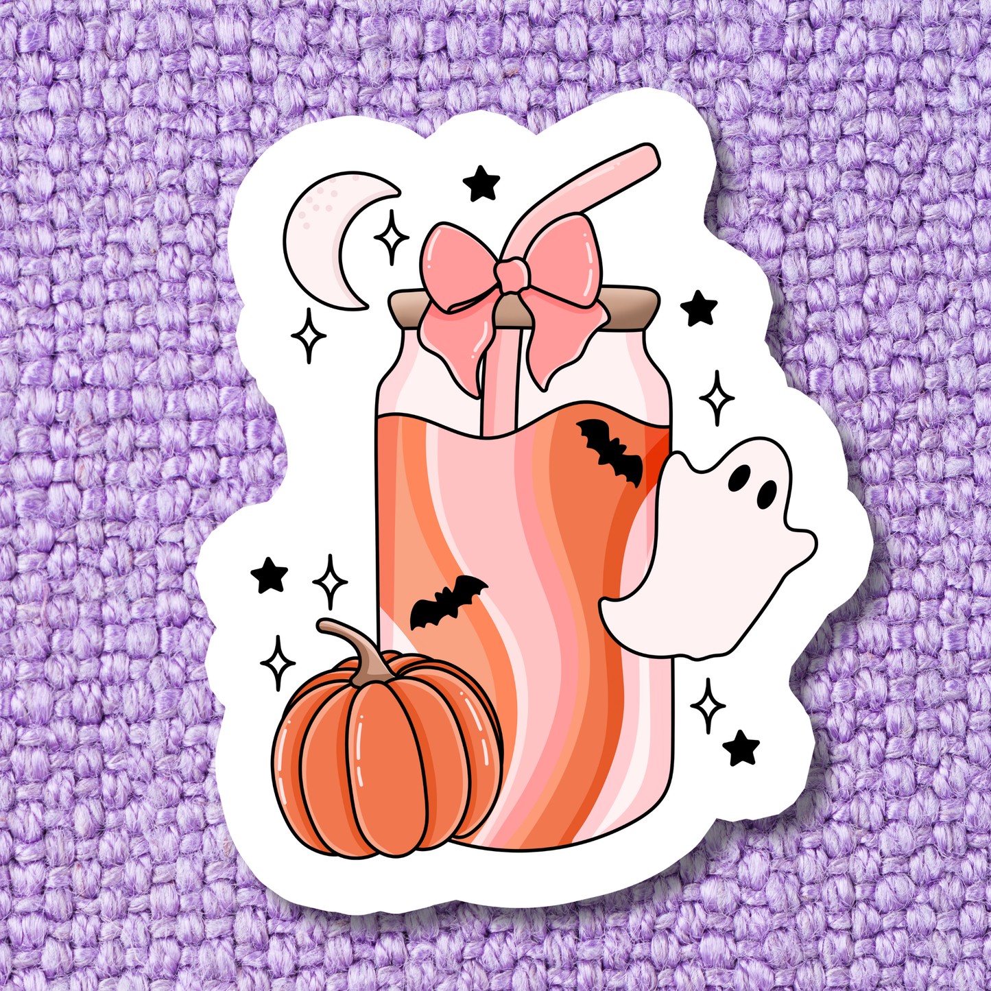 Spooky Season and Coffee Sticker