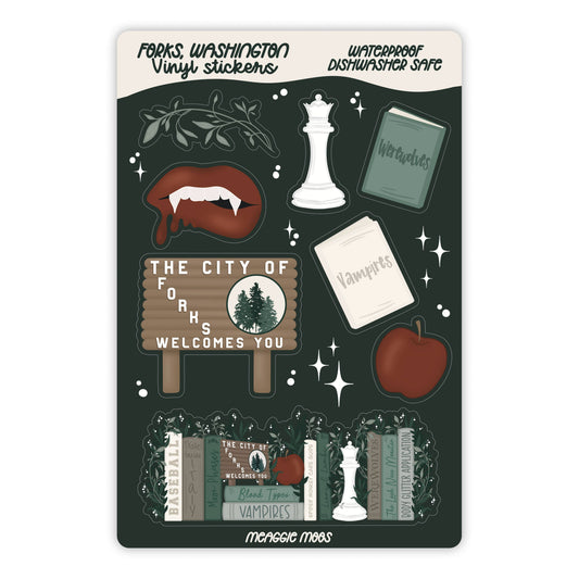 Forks Washington Sticker Sheet