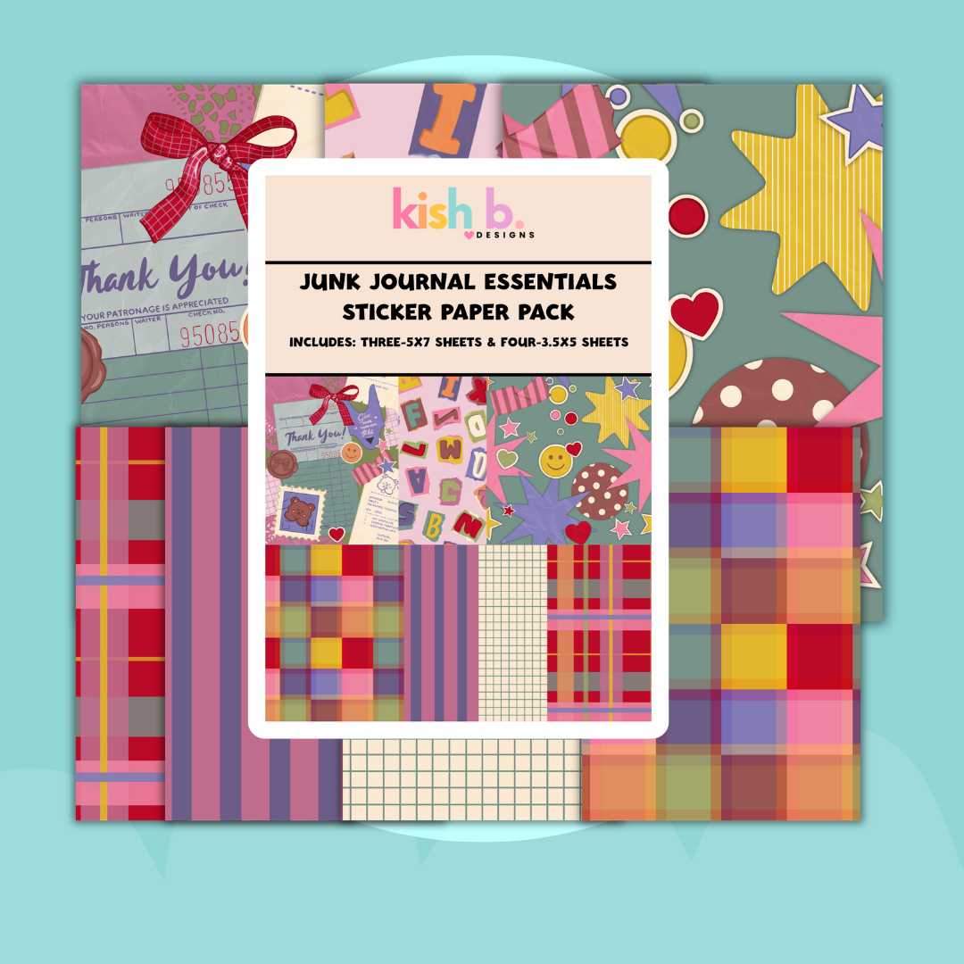 Junk Journal Sticker Paper Pack