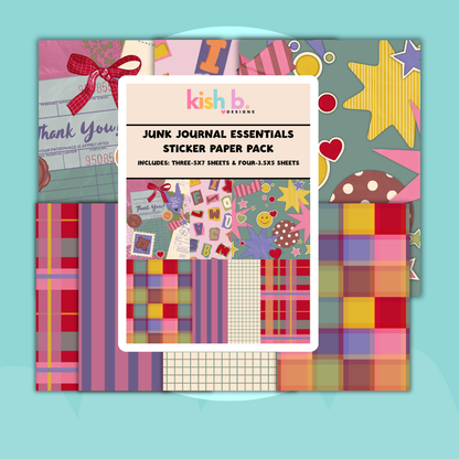 Junk Journal Sticker Paper Pack