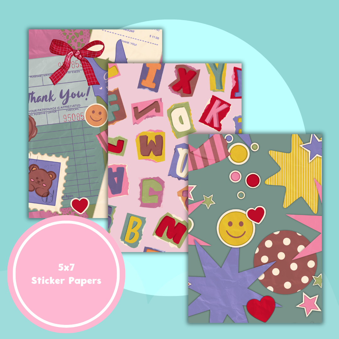 Junk Journal Sticker Paper Pack