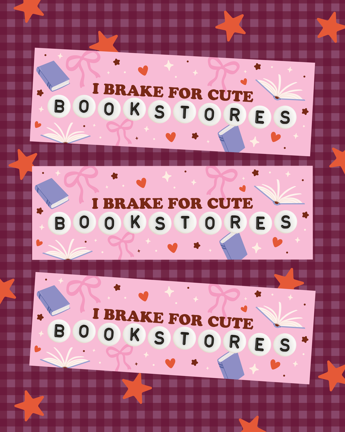 Magnetic Pink Bumper Sticker