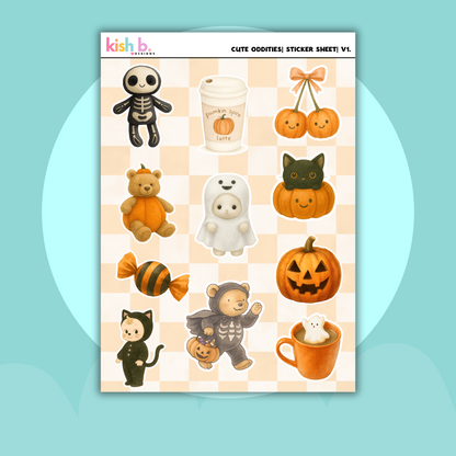 Cute Oddities Sticker Sheet