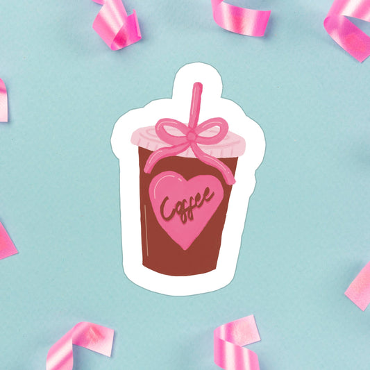 Cutesy Iced Coffee Sticker