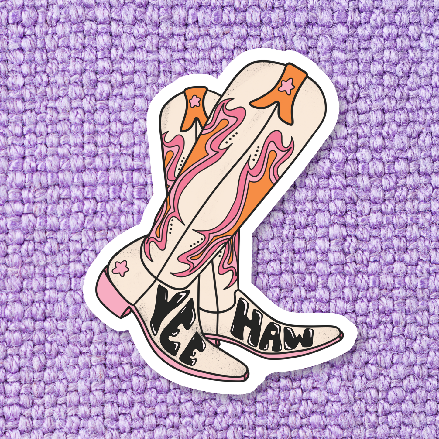 YeeHaw Cowgirl Boots Sticker