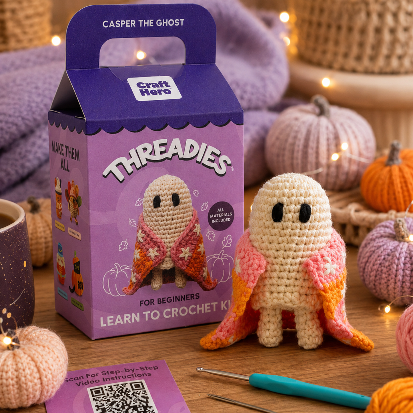Halloween Crochet Kit for Beginners | Casper | DIY