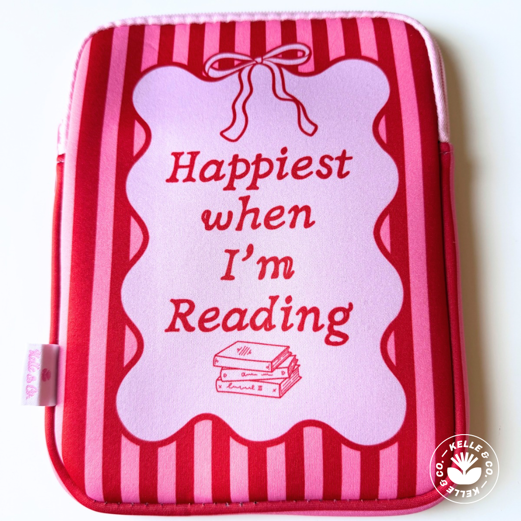 Happiest When Reading Book/Device Sleeve