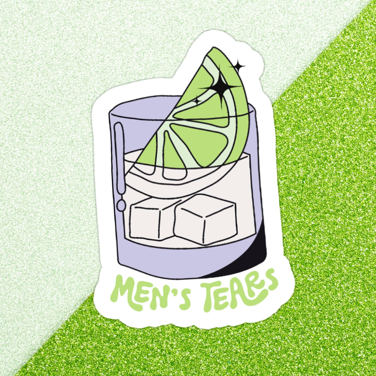 Men's Tears Glitter Sticker