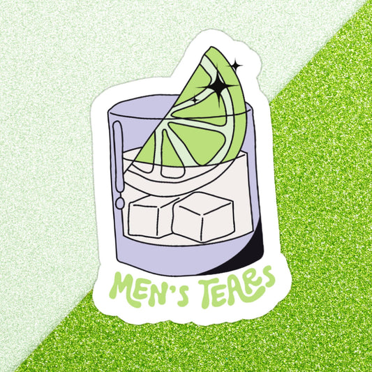 Men's Tears Glitter Sticker