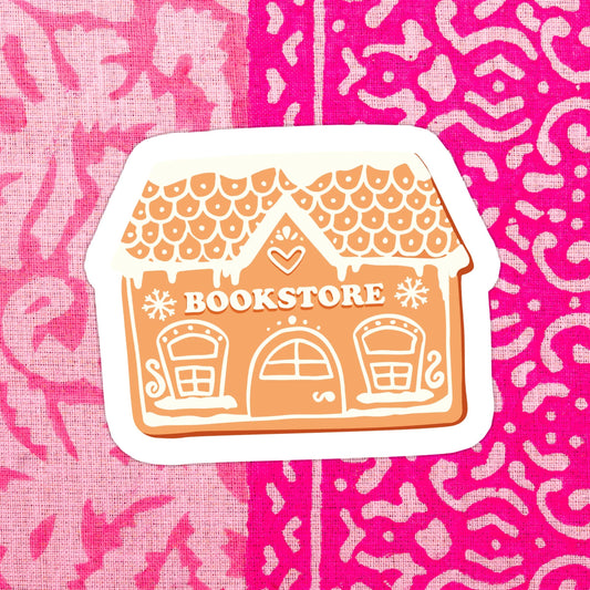 Gingerbread Bookstore Sticker
