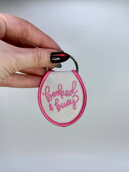 Booked and Busy Keychain